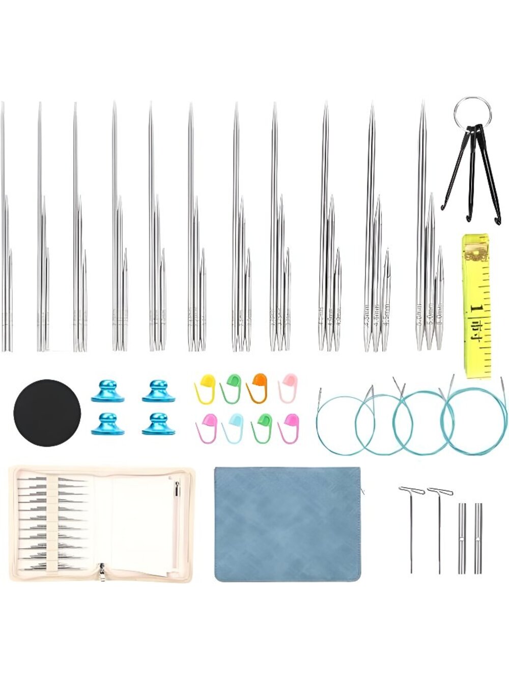 33 Size 2mm-5mm Interchangeable Knitting Needles Set with Case 4